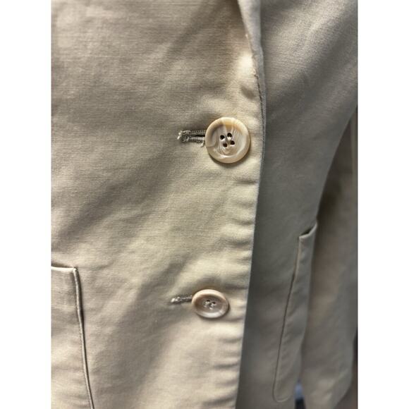 Ladies Tan Two Button Blazer Size M - Picture 2 of 8